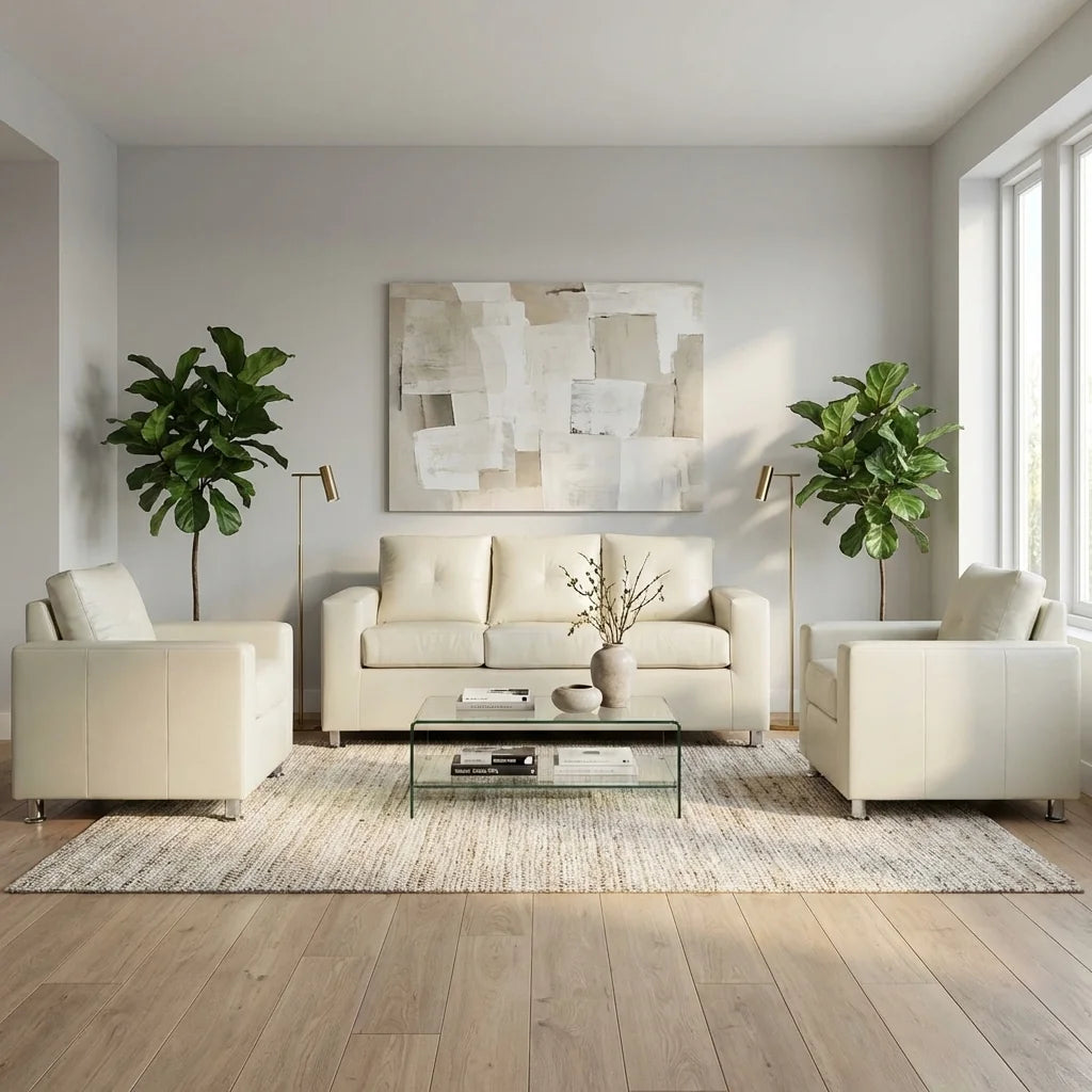 Living George 311 - Cuero Sintético Pu Beige