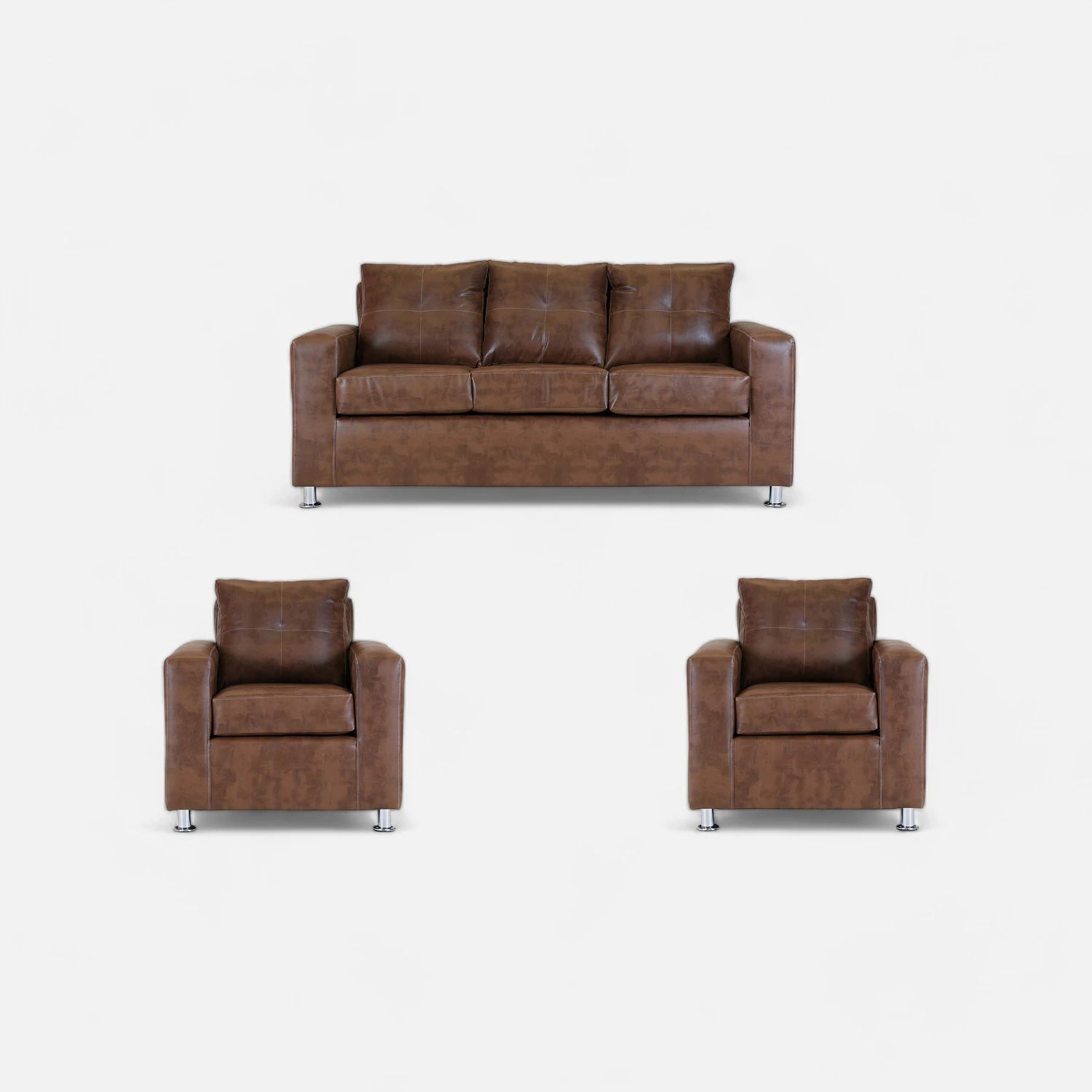 Living George 311 - Cuero Sintético Pu Caramelo