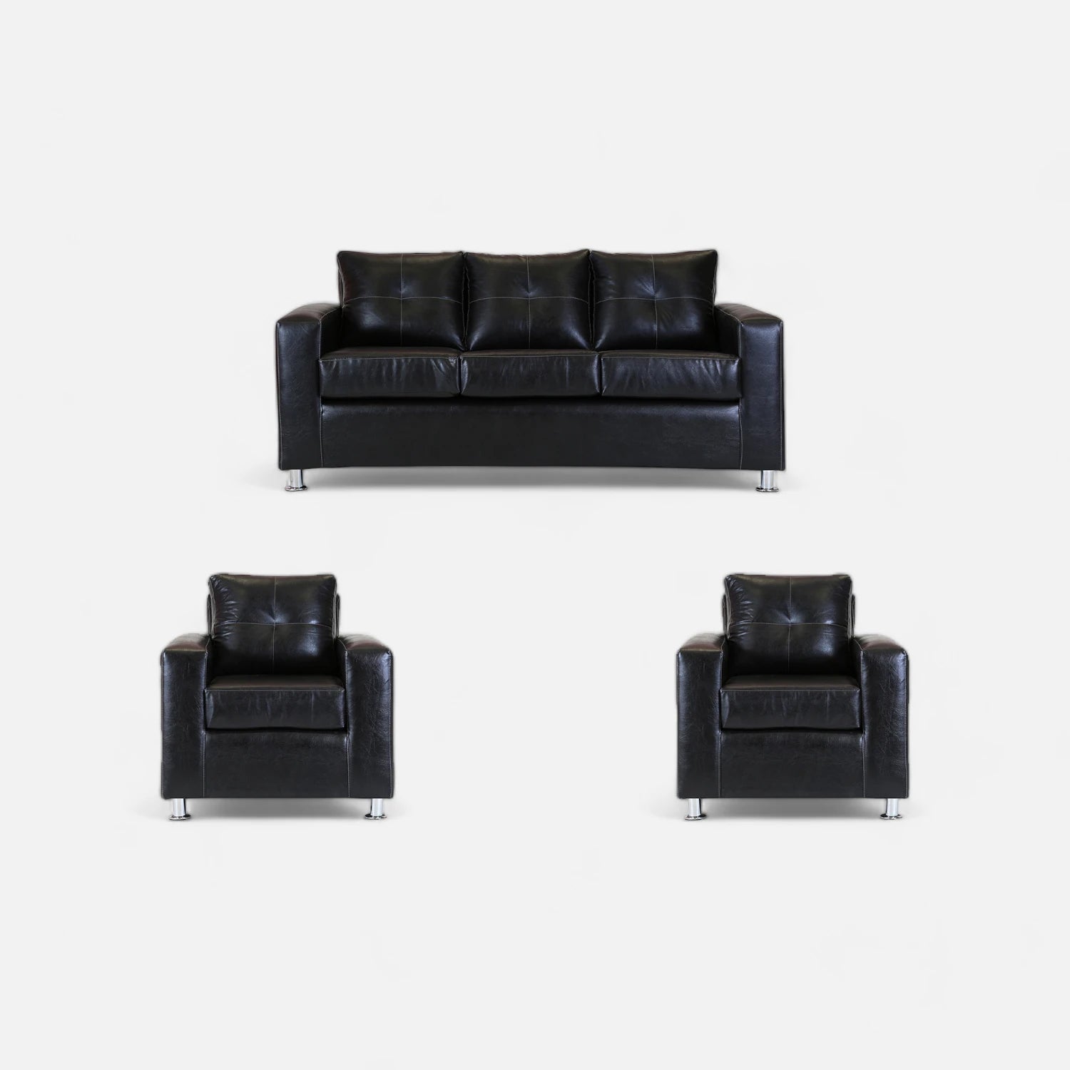 Living George 311 - Cuero Sintético Pu Negro