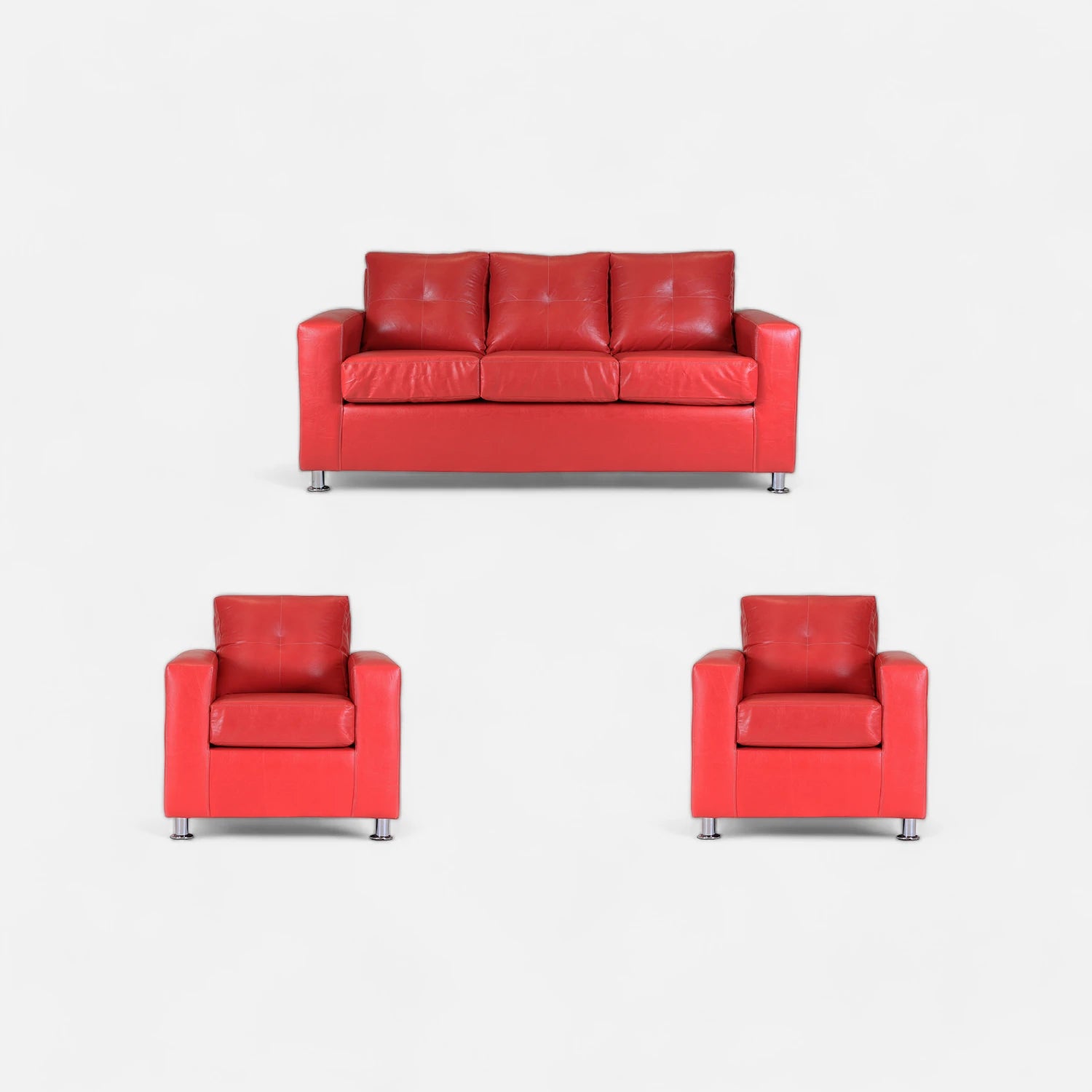 Living George 311 - Cuero Sintético Pu Rojo