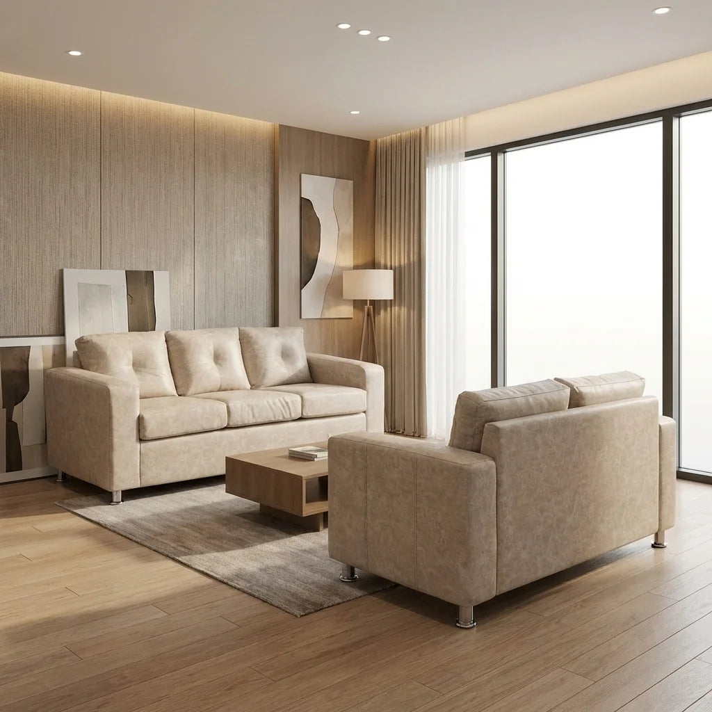 Living George 32 - Cuero Sintético Auris Beige