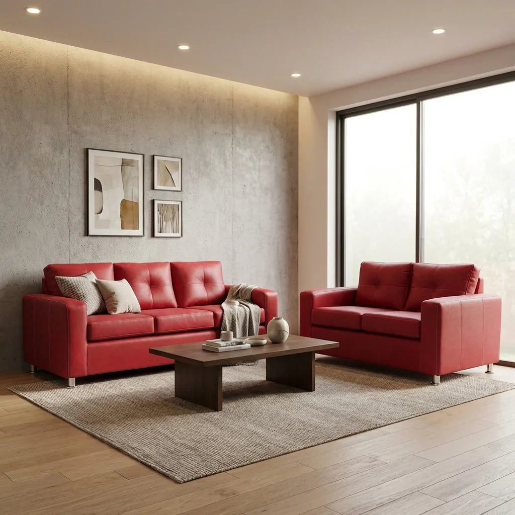 Living George 32 - Cuero Sintético Auris Burdeo