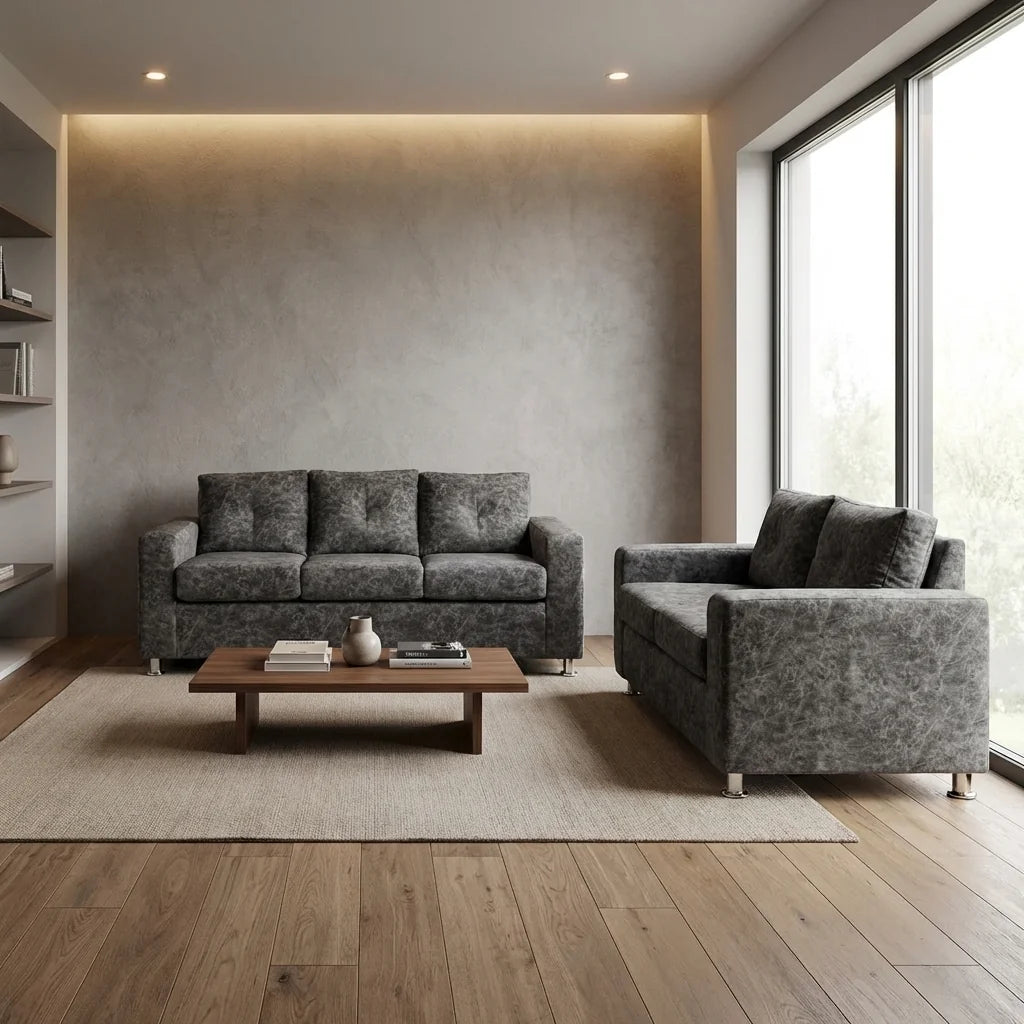 Living George 32 - Cuero Sintético Auris Gris
