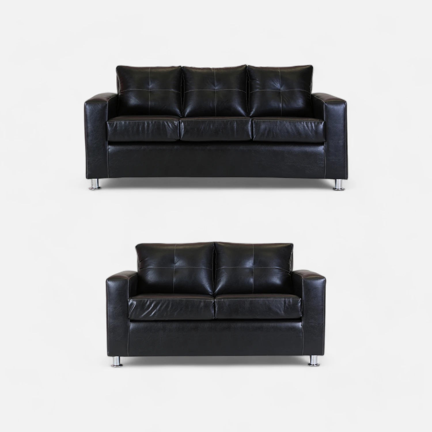 Living George 32 - Cuero Sintético Pu Negro