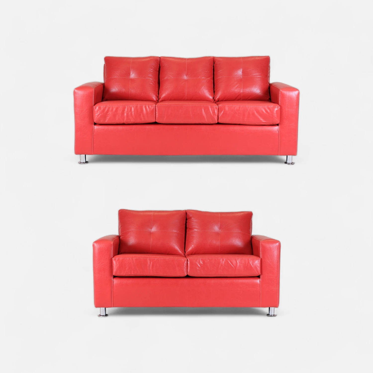 Living George 32 - Cuero Sintético Pu Rojo
