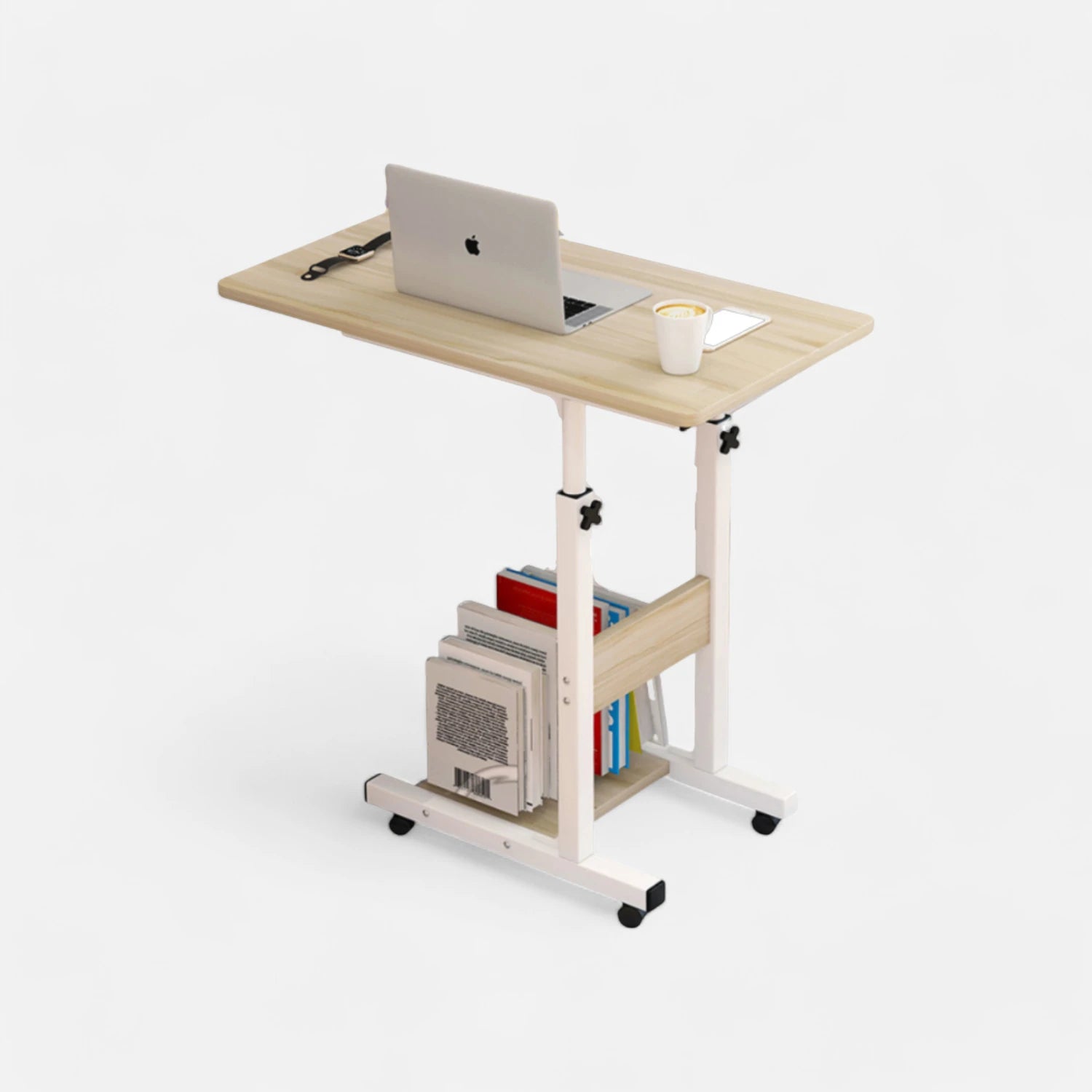 Mesa de computador ajustable roble