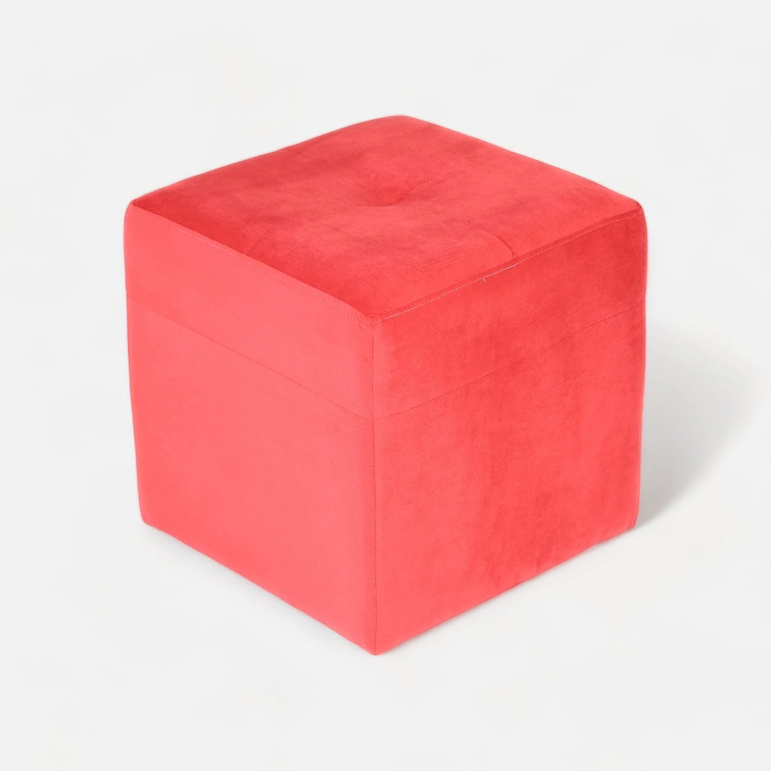Pouf Cubo - Tela Felpa Rojo