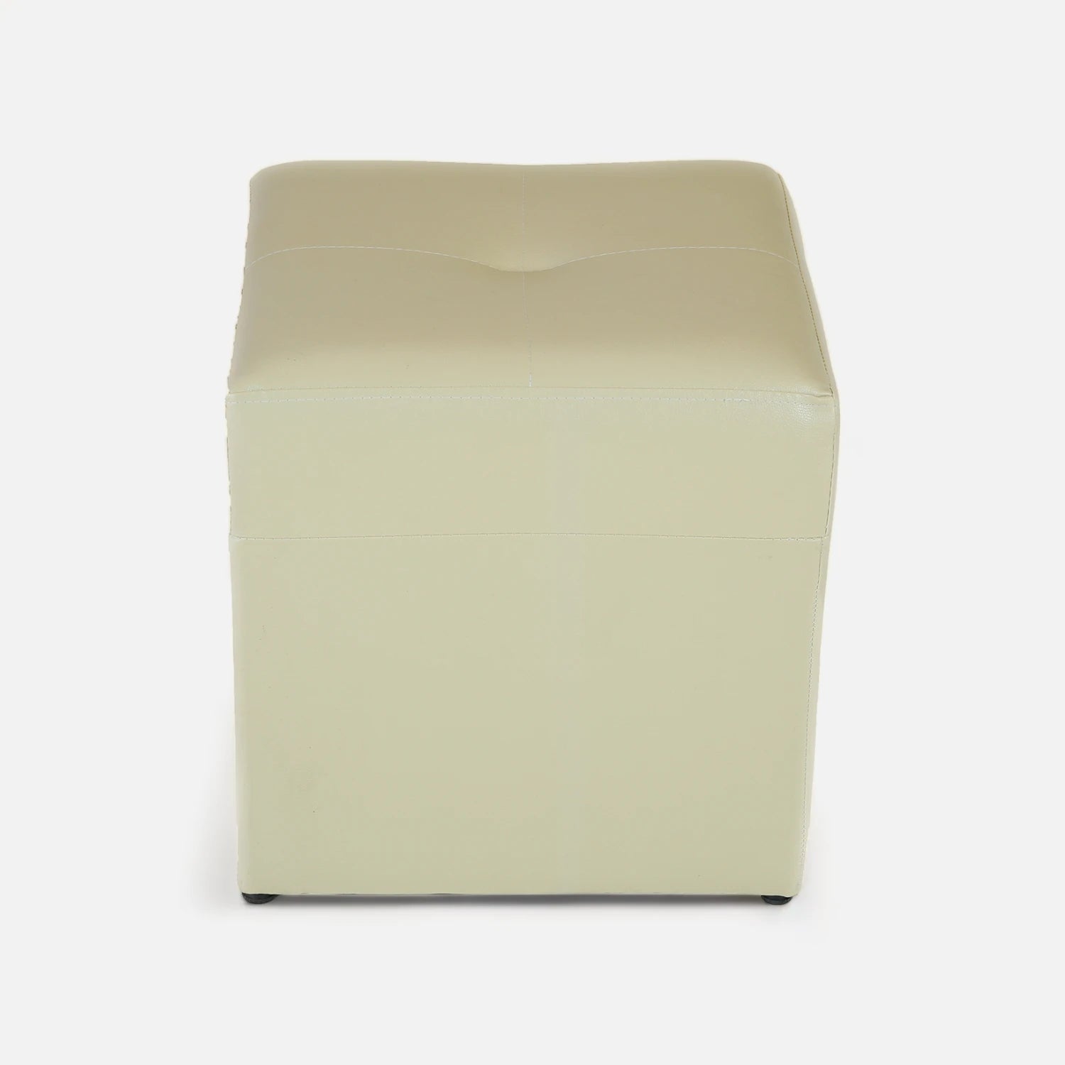 Pouf Cubo - Cuero Sintético PU Beige