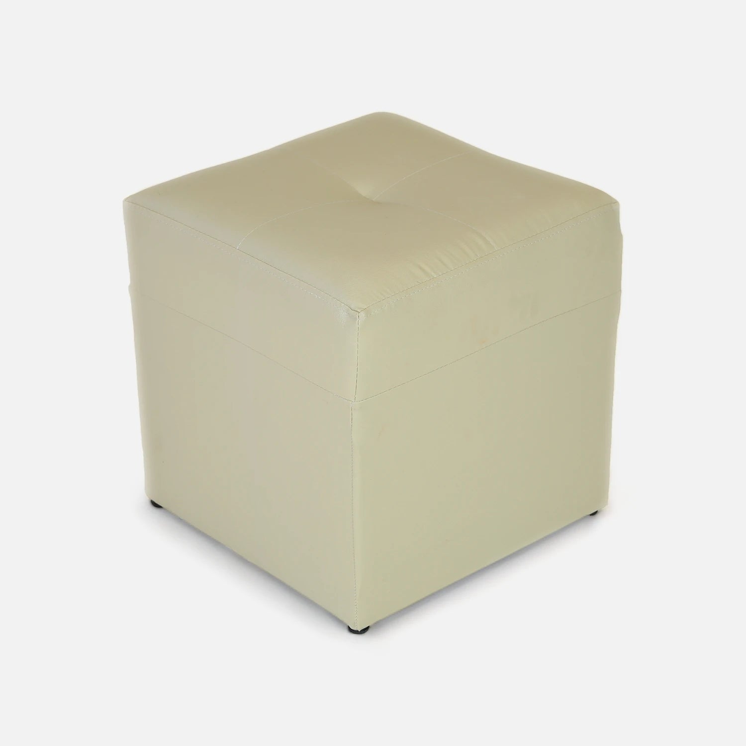 Pouf Cubo - Cuero Sintético PU Beige