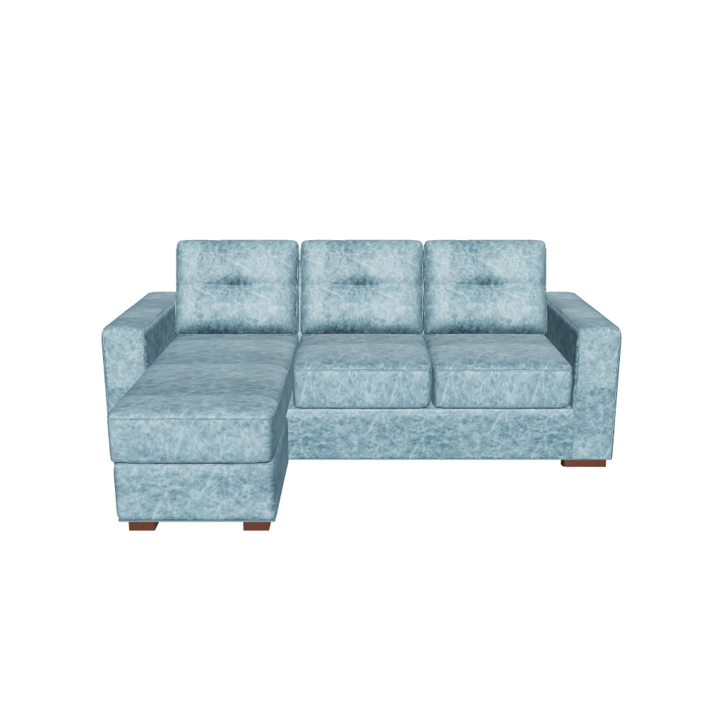 Modelo 3D Seccional Magic Cuero Sintético Auris Azul Claro