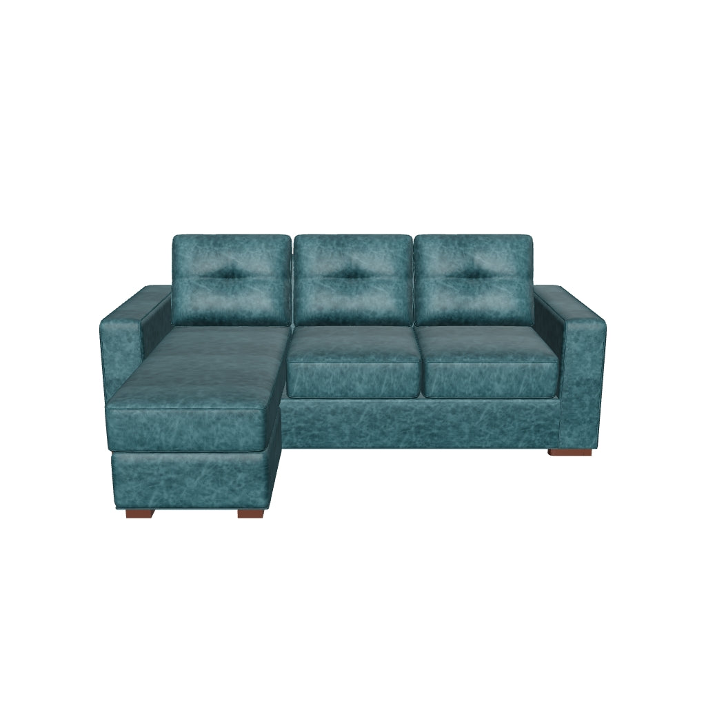 Modelo 3D Seccional Magic Cuero Sintético Auris Azul Petróleo