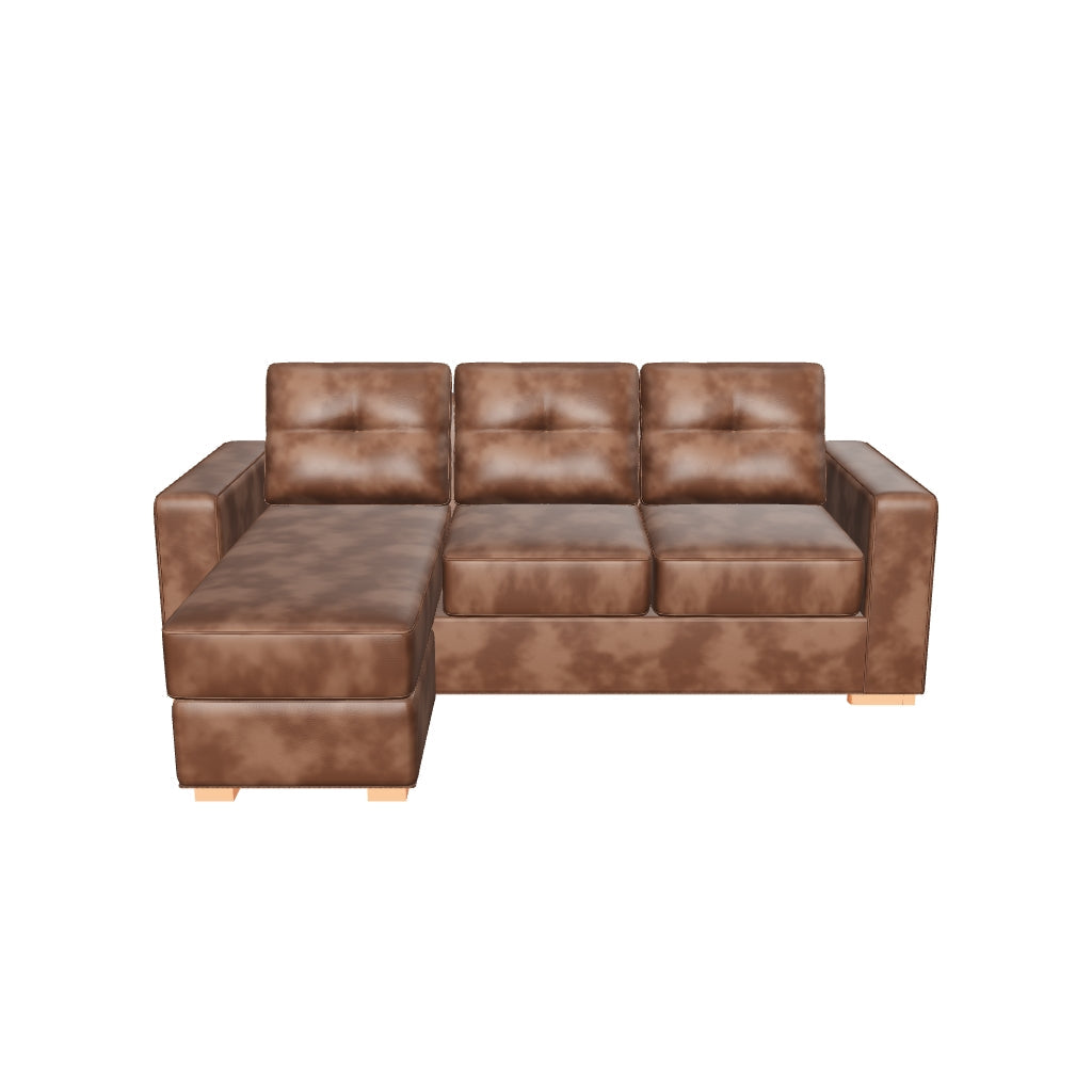 Seccional Magic cuero sintético PU Caramelo - modelo 3D