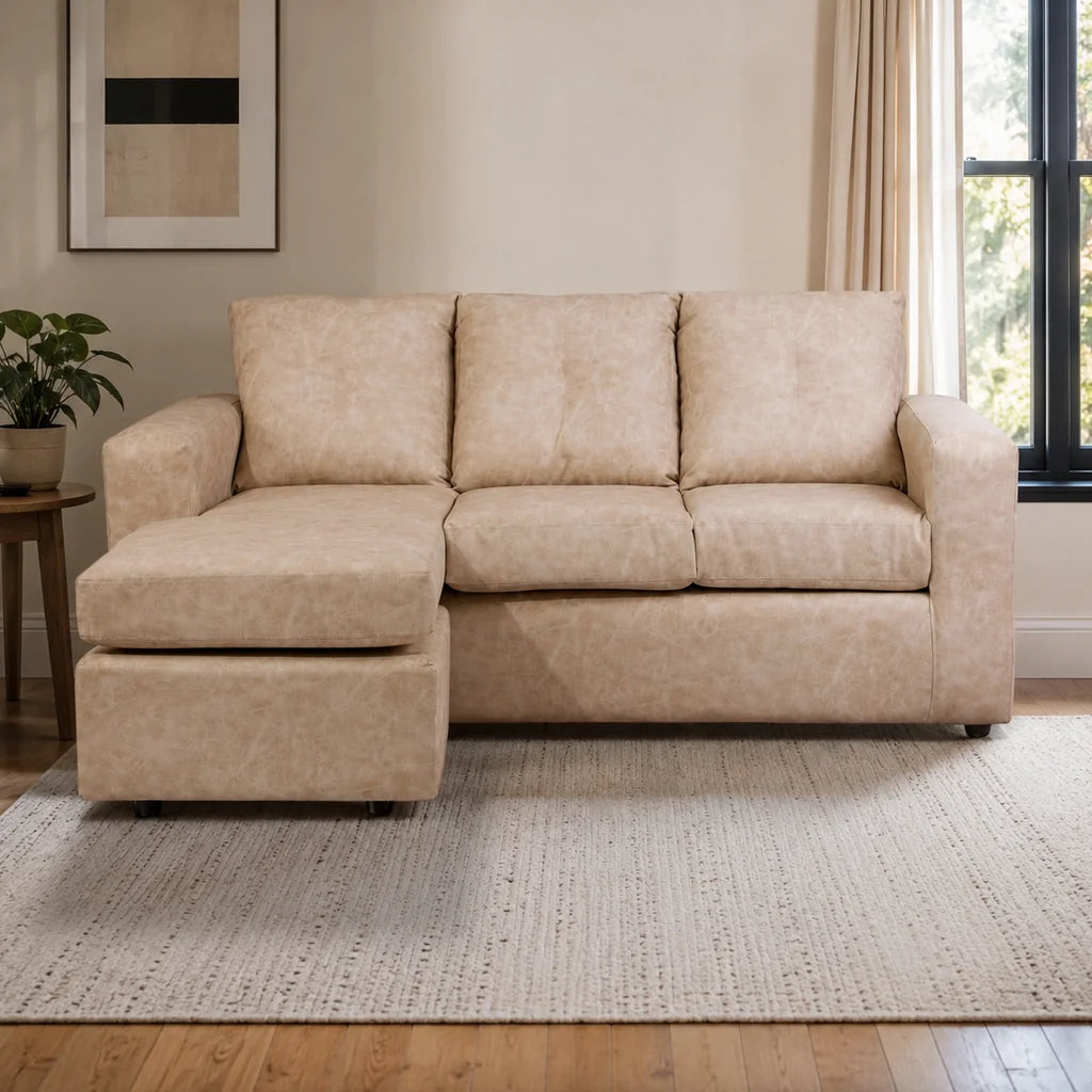 Seccional Emilia - Cuero Sintético Auris Beige