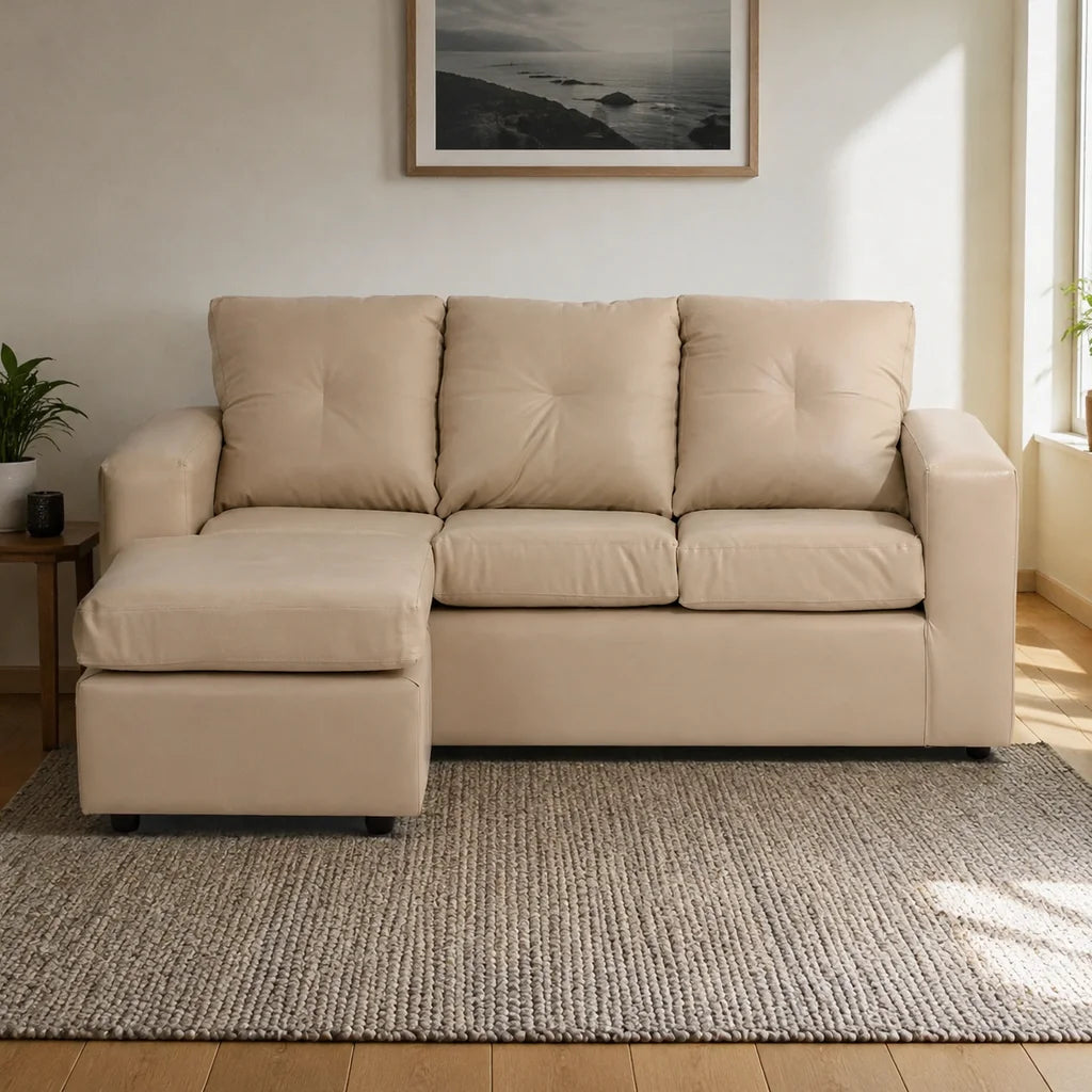 Seccional Emilia - Cuero Sintético Pu Beige