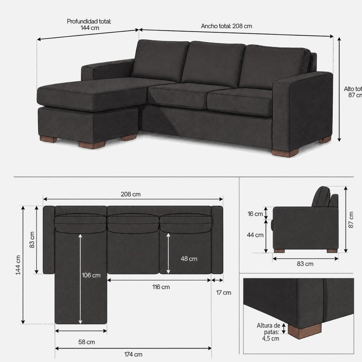 Comodidad del seccional Magic en casa | mueblesamerica.cl