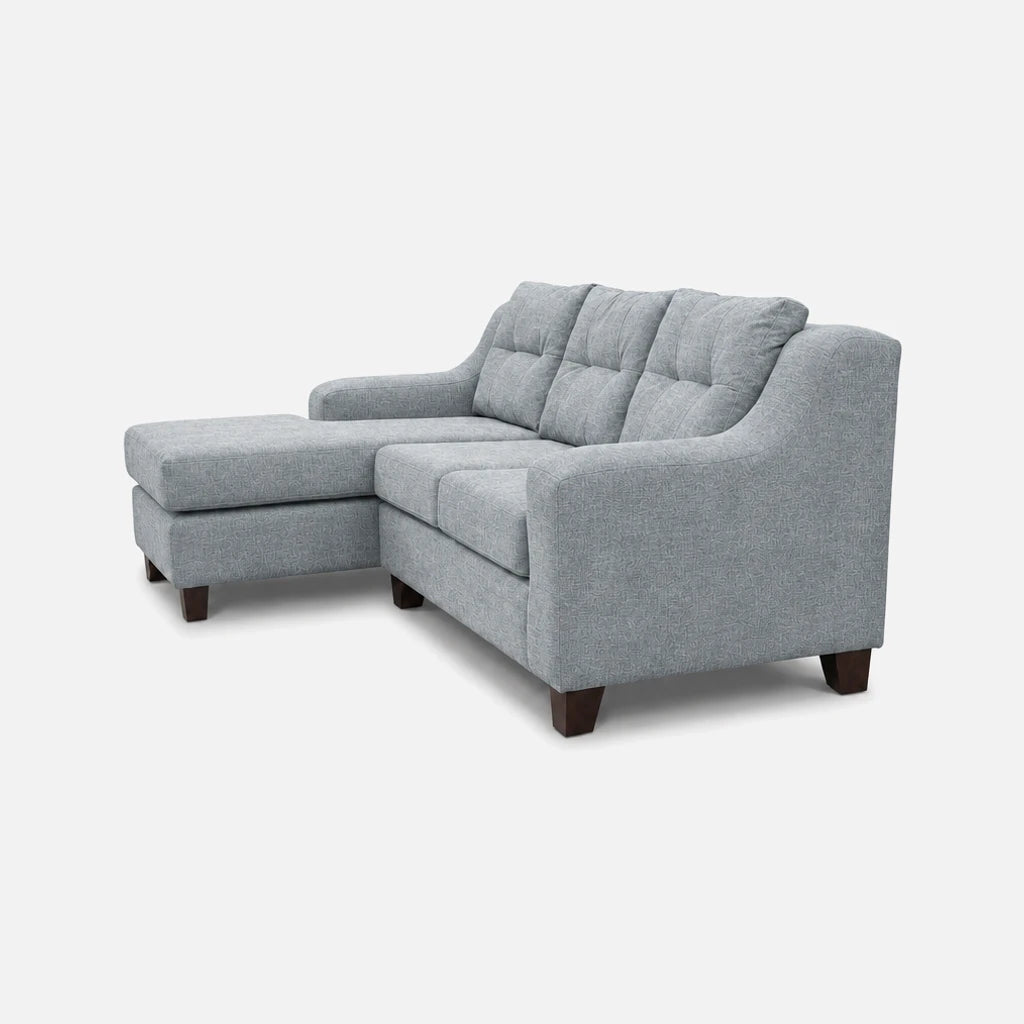 Seccional Martina - Tela Lino Finesse Gris Claro, perspectiva derecha