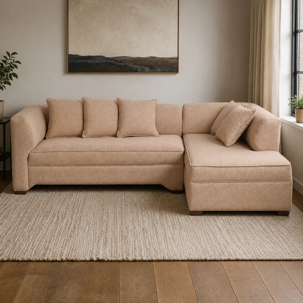 Seccional Metropolitan Derecho - Tela Lino Sidelli Beige