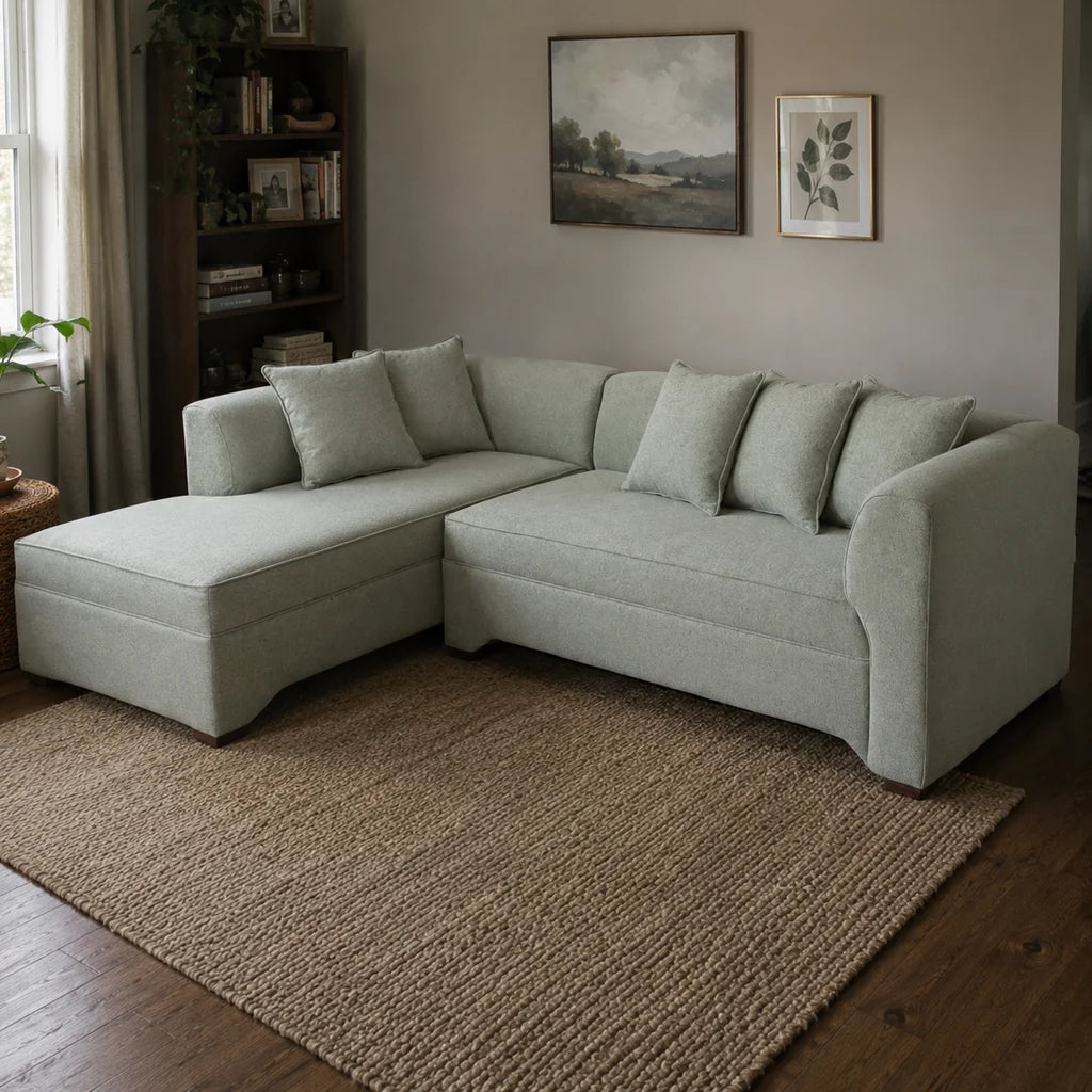 Seccional Metropolitan Izquierdo - Tela Lino Sidelli Verde Agua