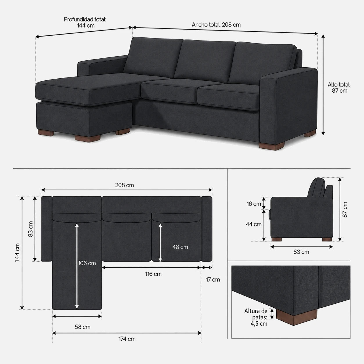 Versatilidad del seccional Magic en casa | mueblesamerica.cl
