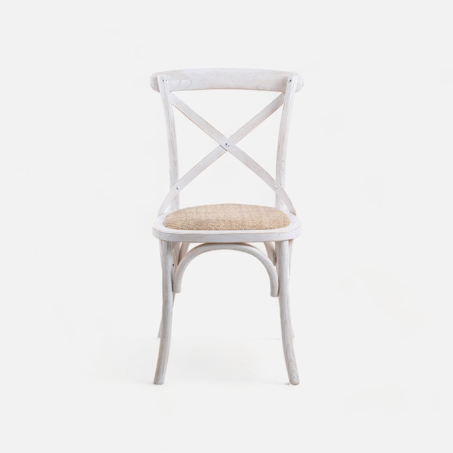 Silla Ratán Recta Blanco