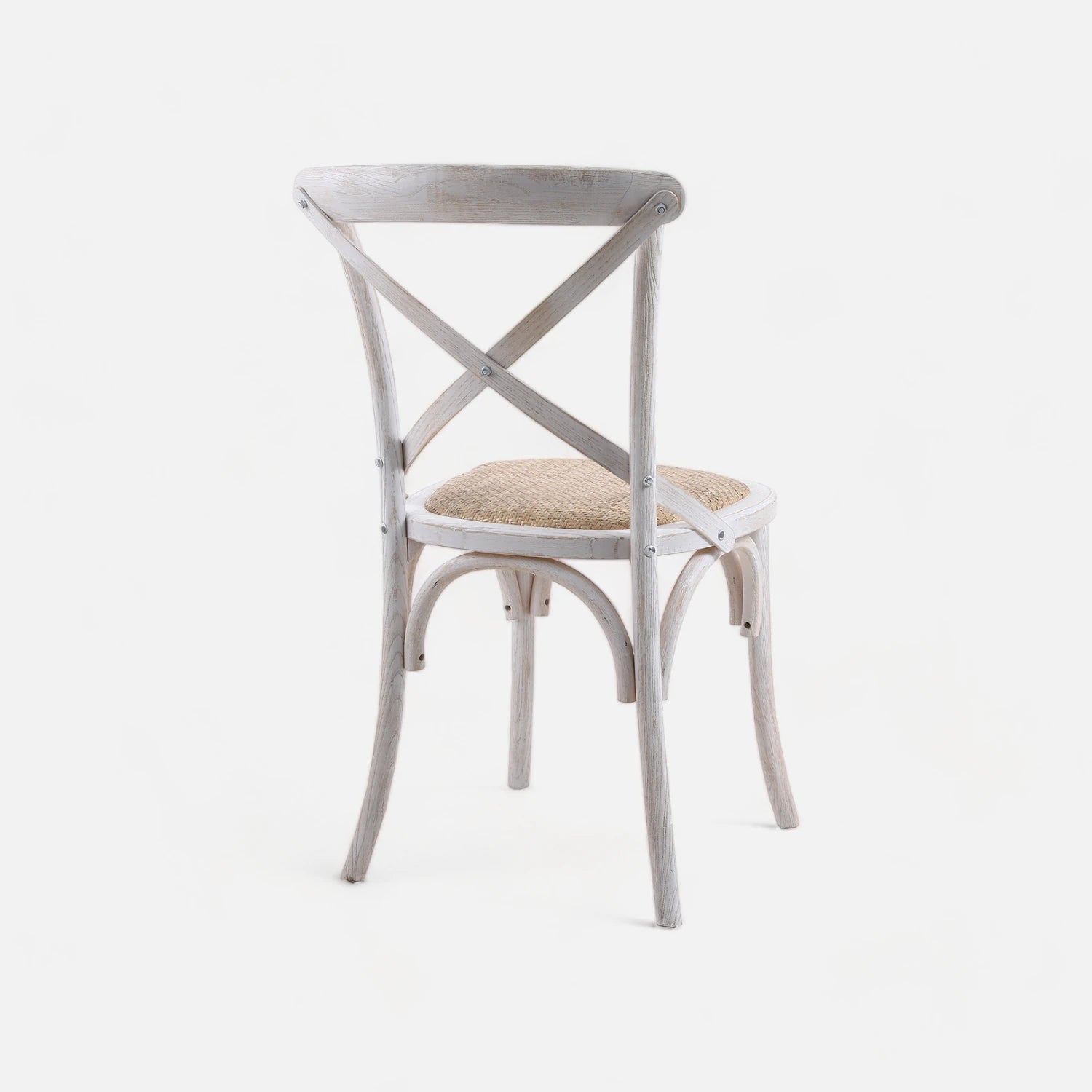 Silla Ratán Recta Blanco