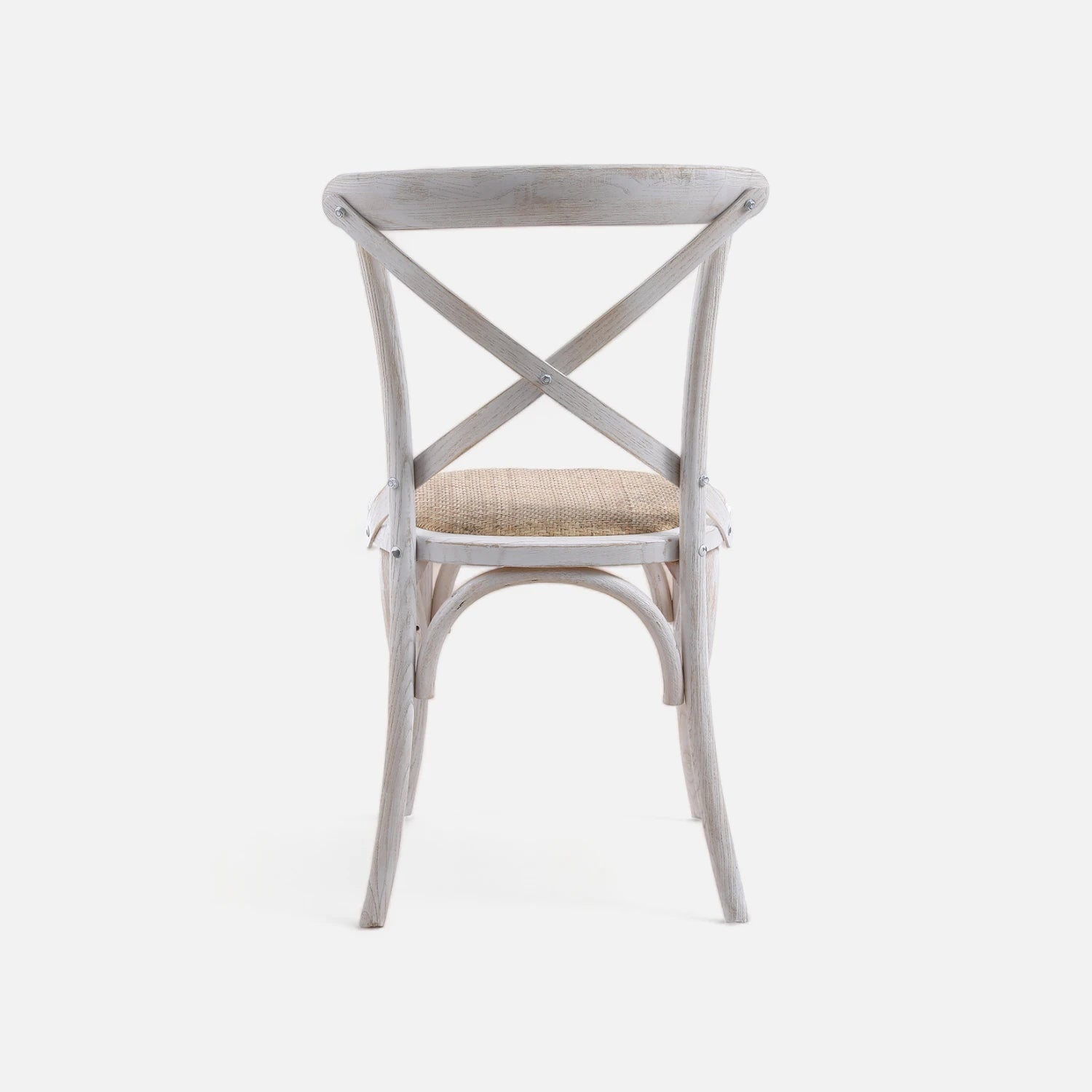 Silla Ratán Recta Blanco