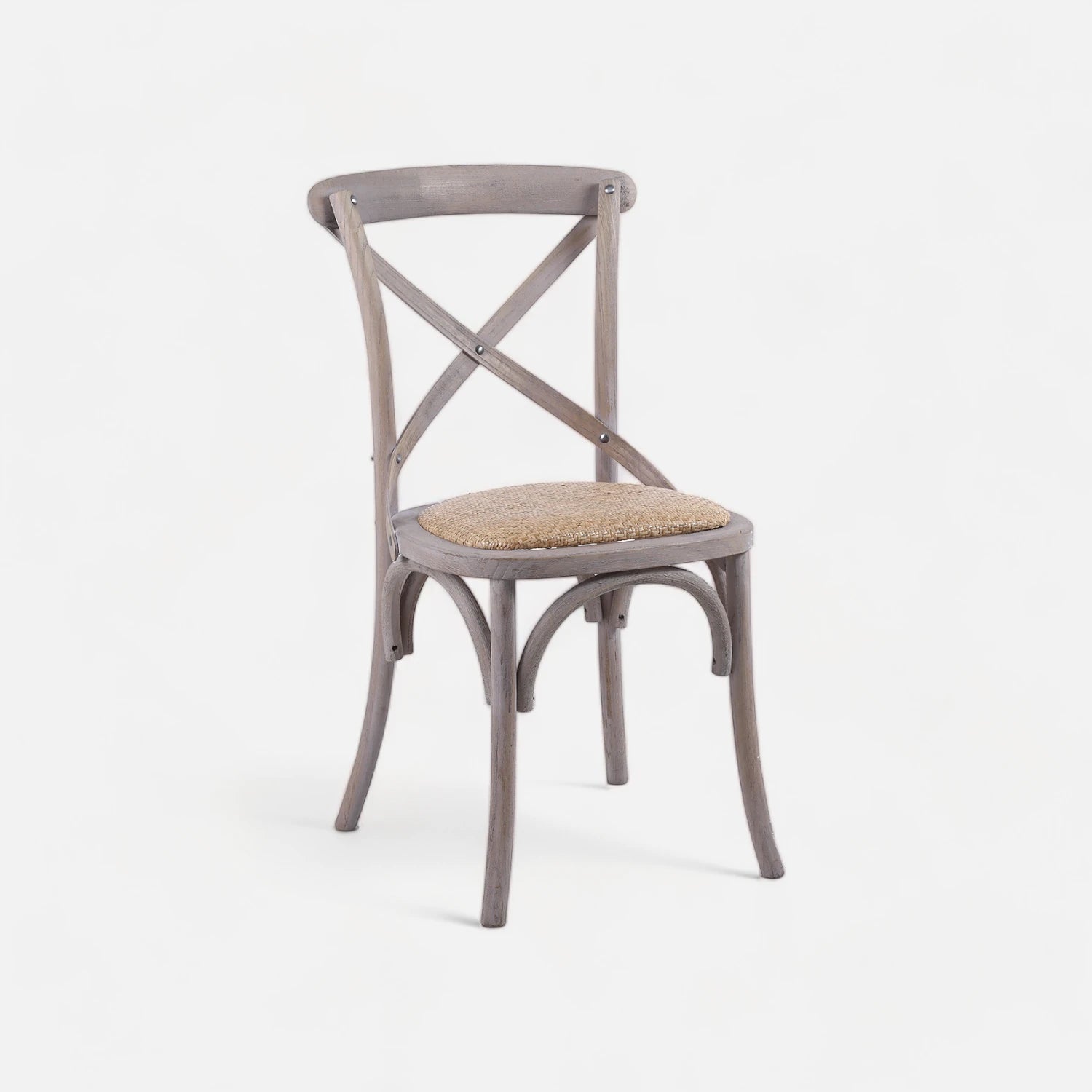 Silla Ratán Recta Gris