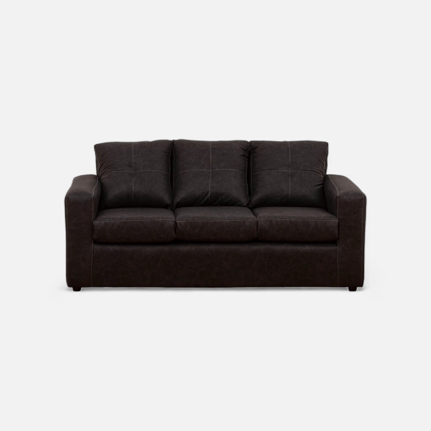 Living Emilia 3 Cuerpos Y 2 Poufs - Cuero Sintético Auris Negro