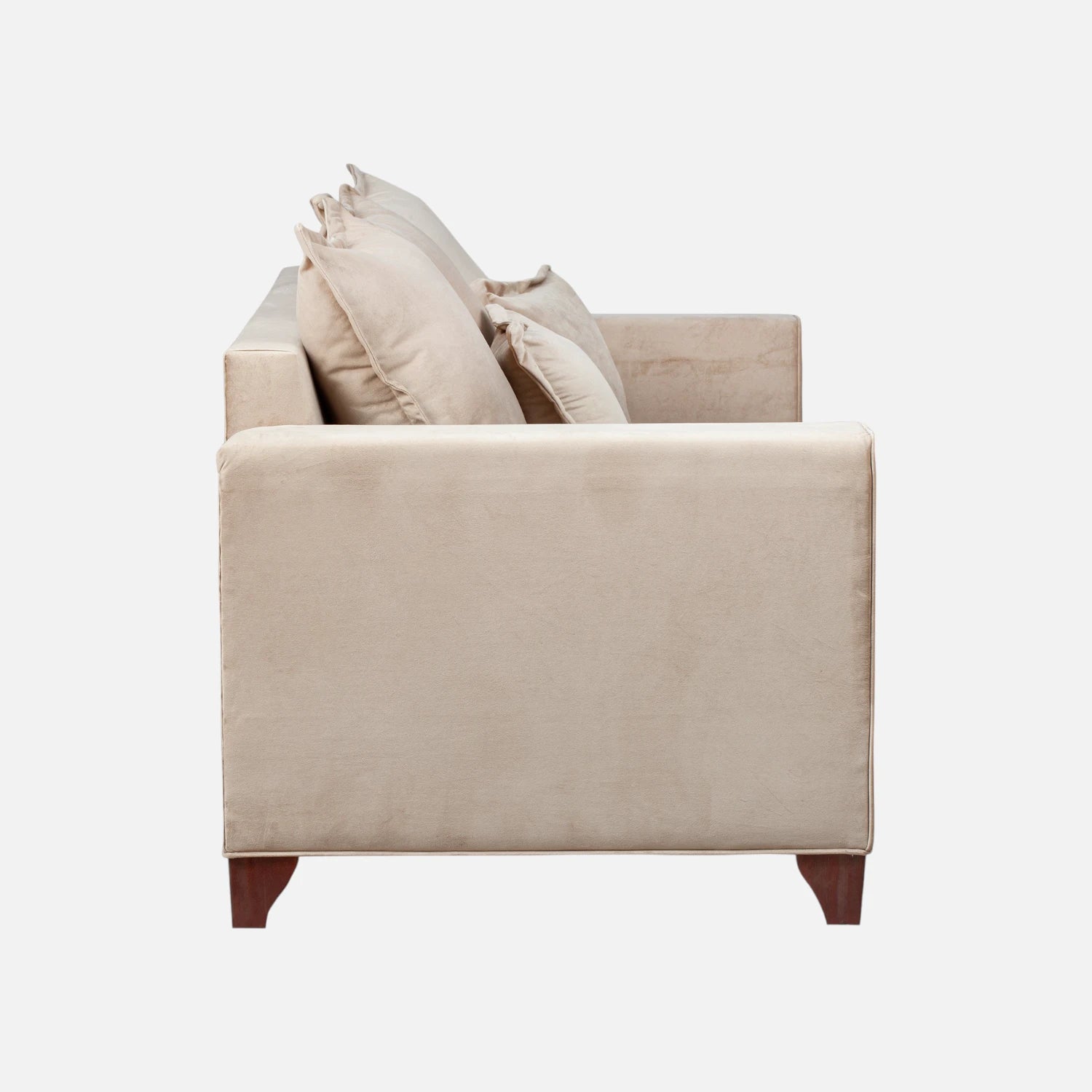 Sofá Isabella 3 Cuerpos - Tela Felpa Beige