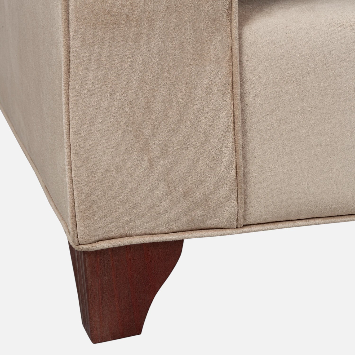 Sofá Isabella 3 Cuerpos - Tela Felpa Beige