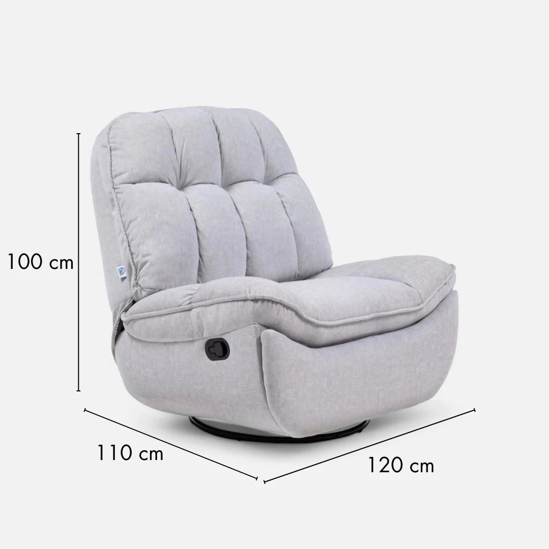 Sofá Bergere Giratorio - Modelo Orbital Blanco