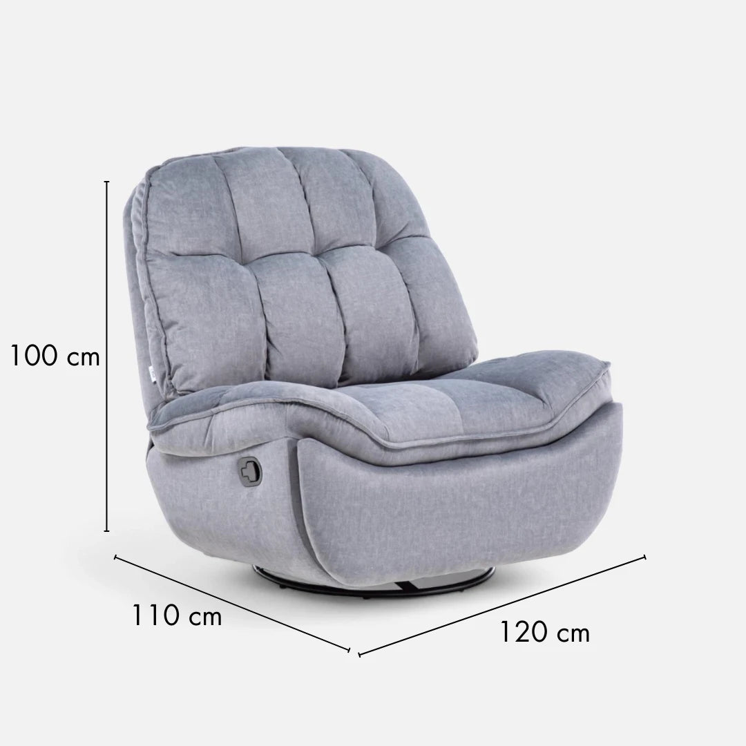 Sofá Bergere Giratorio - Modelo Orbital Gris