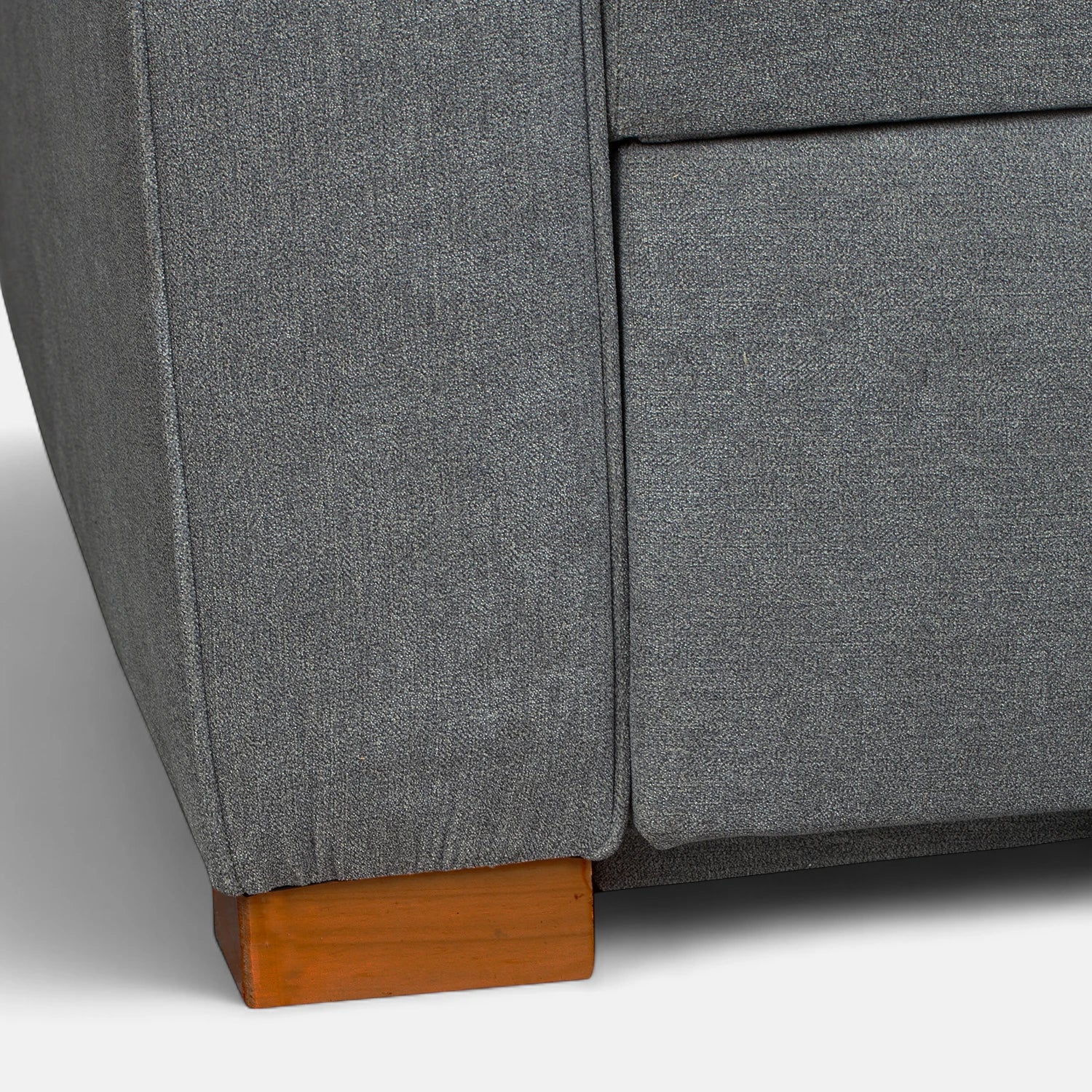 Sofá Cama Amelia Baúl Derecho - Tela Lino Finesse Gris Medio