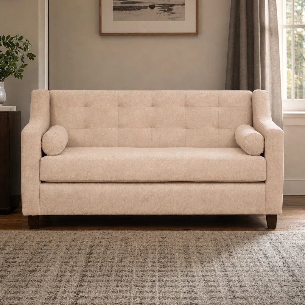Sofá Eliff 3 Cuerpos - Tela Lino Sidelli Beige