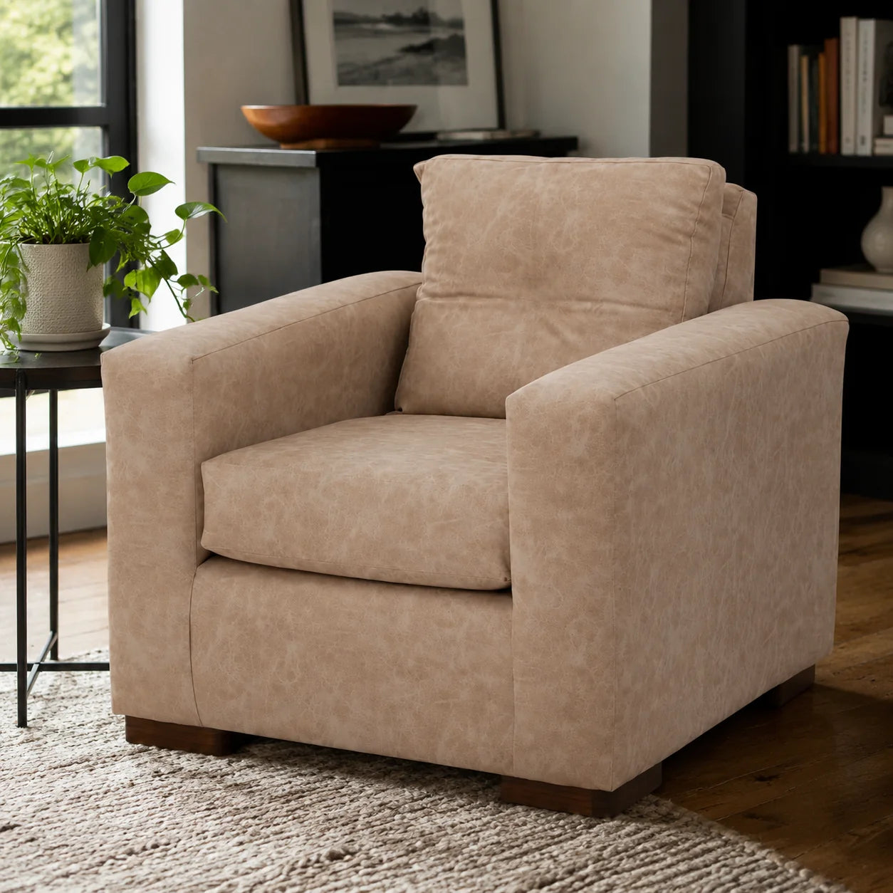 Sofá Franco 1 Cuerpo - Cuero Sintético Auris Beige