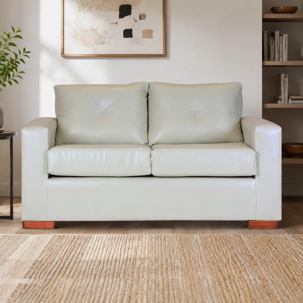 Sofá Franco 2 Cuerpos - Cuero Sintético Pu Beige
