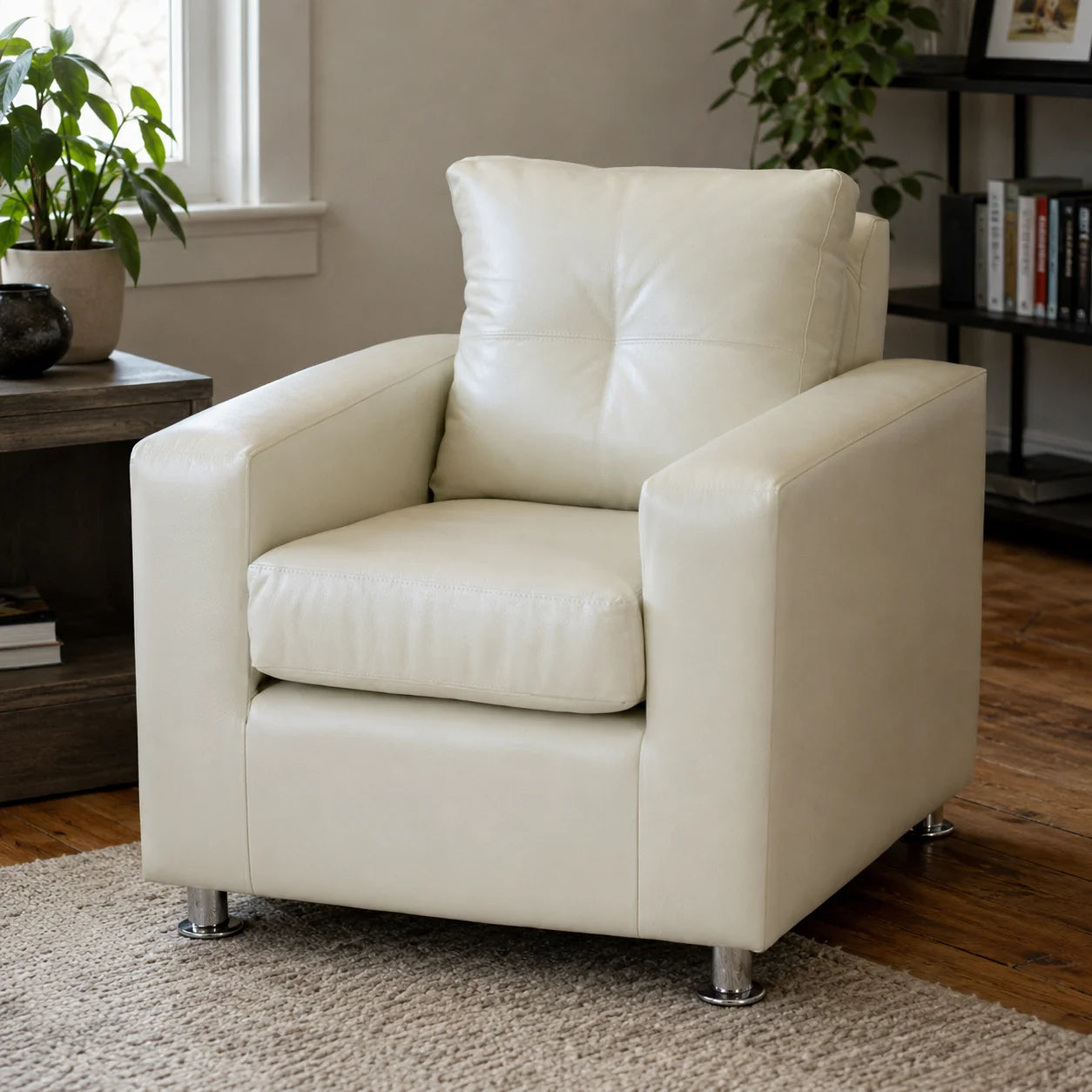 Sofá George 1 Cuerpo - Cuero Sintético Pu Beige