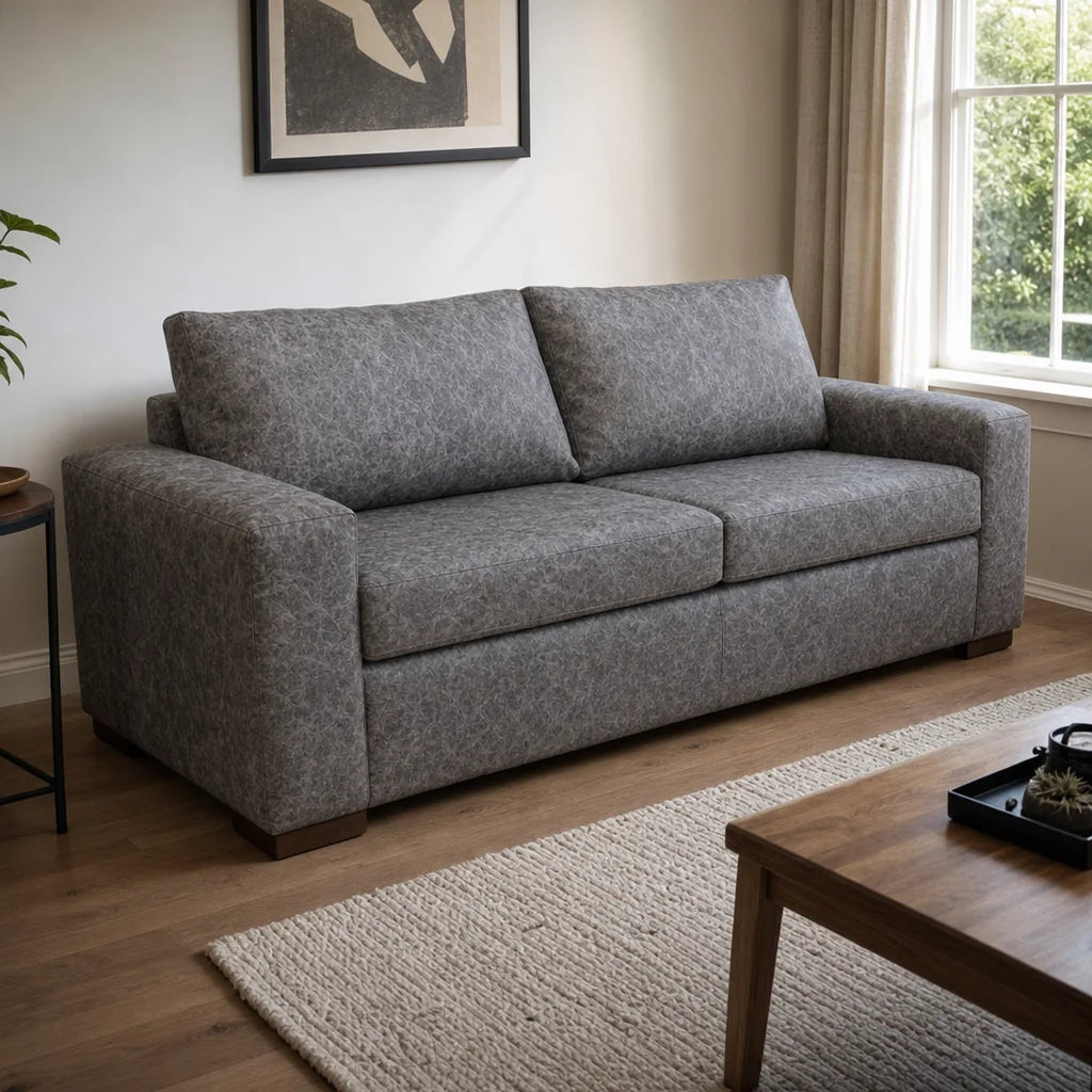 Sofá Infinity 3 Cuerpos - Cuero Sintético Auris Gris