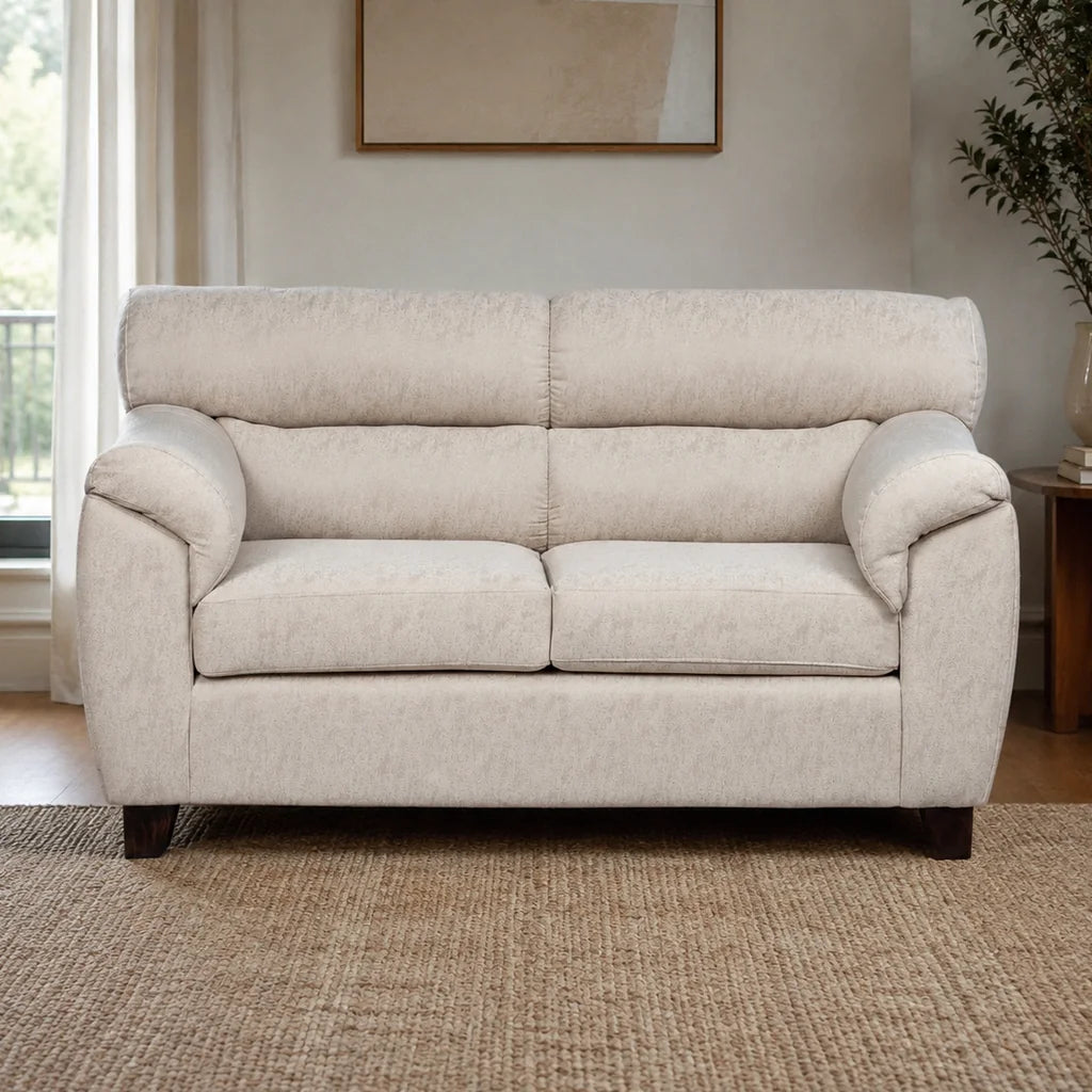 Sofá Ivannia 2 Cuerpos - Tela Lino Sidelli Beige