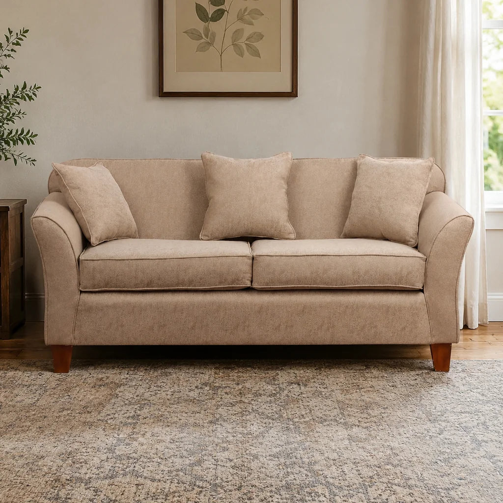 Sofá Lady 3 Cuerpos - Tela Lino Sidelli Beige