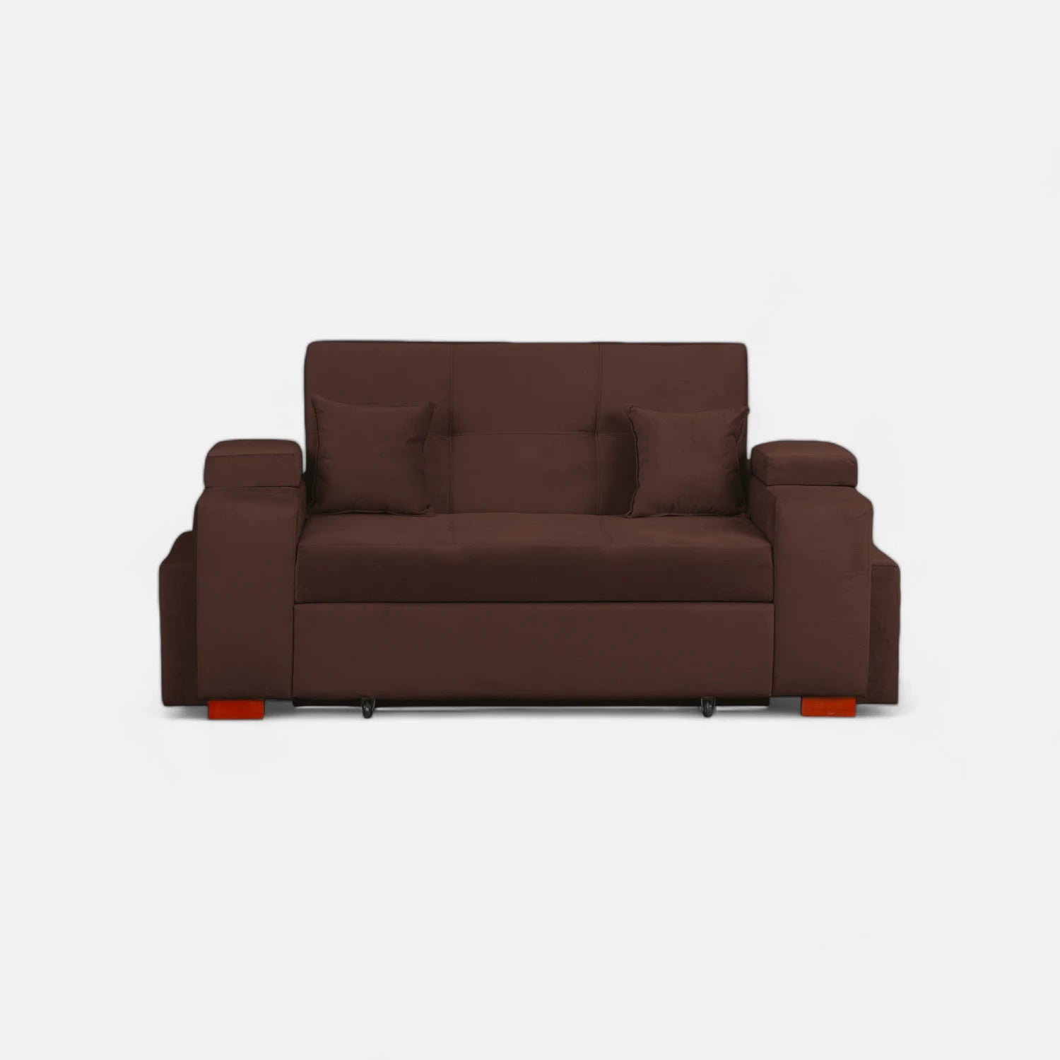 Sofá Cama Romeo - Tela Felpa Café