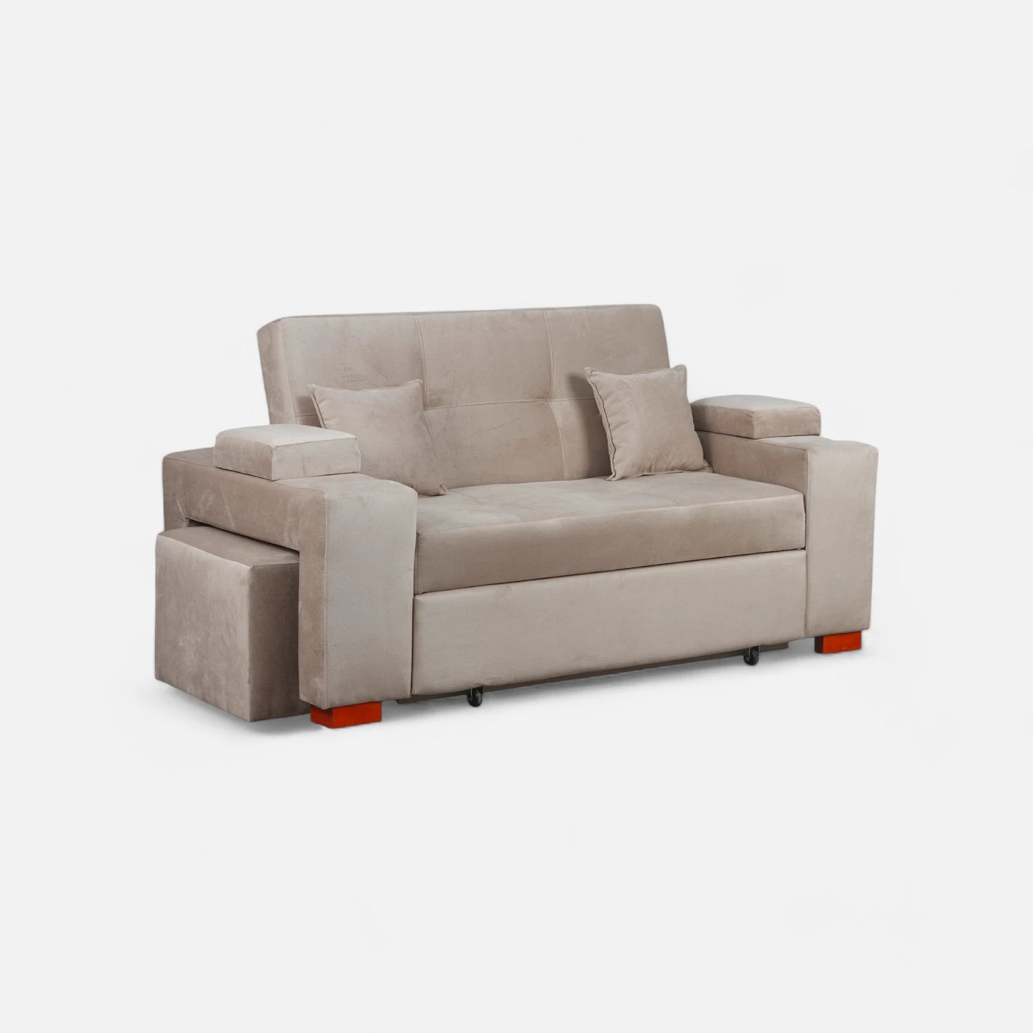 Sofá Cama Romeo - Tela Felpa Beige