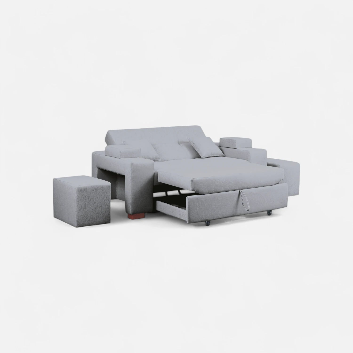 Sofá Cama Romeo - Tela Lino Bahía Gris