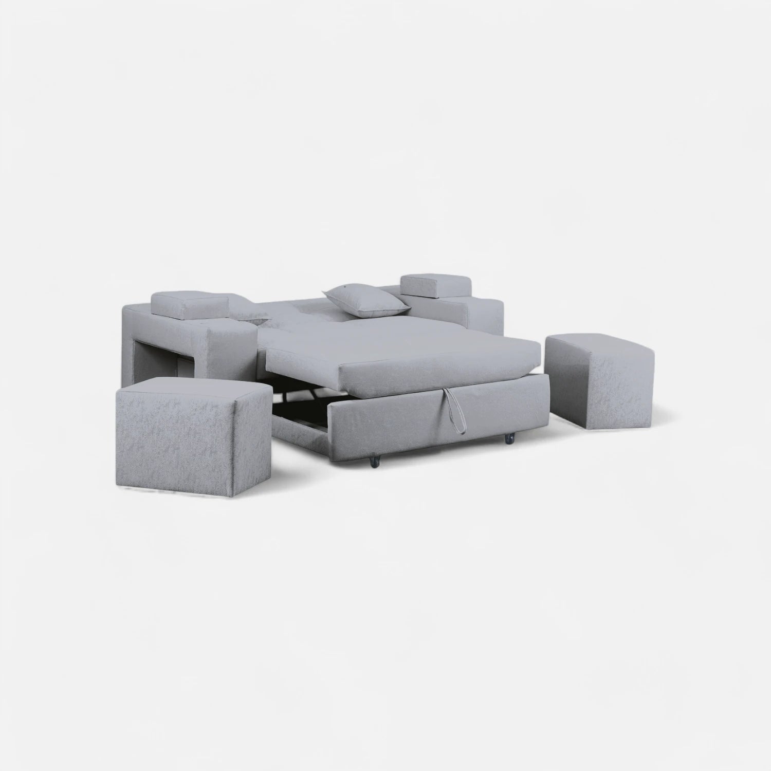 Sofá Cama Romeo - Tela Lino Bahía Gris
